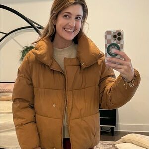 a new day Women's Tan Puffer Jacket